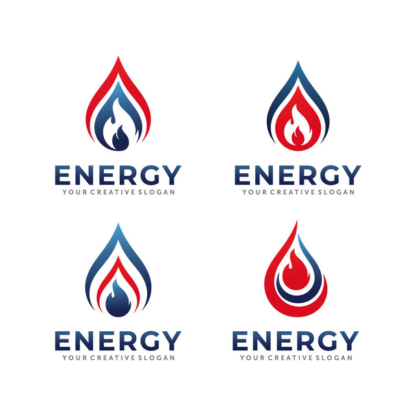 Logotipo de gás e petróleo. Vetor de design de logotipo de energia - Vetor, Imagem