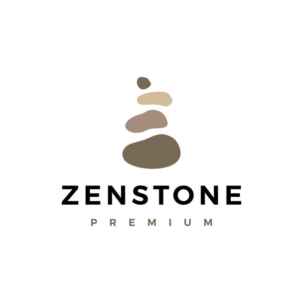 zen balancing stone logo vector icon illustration - Vector, Image