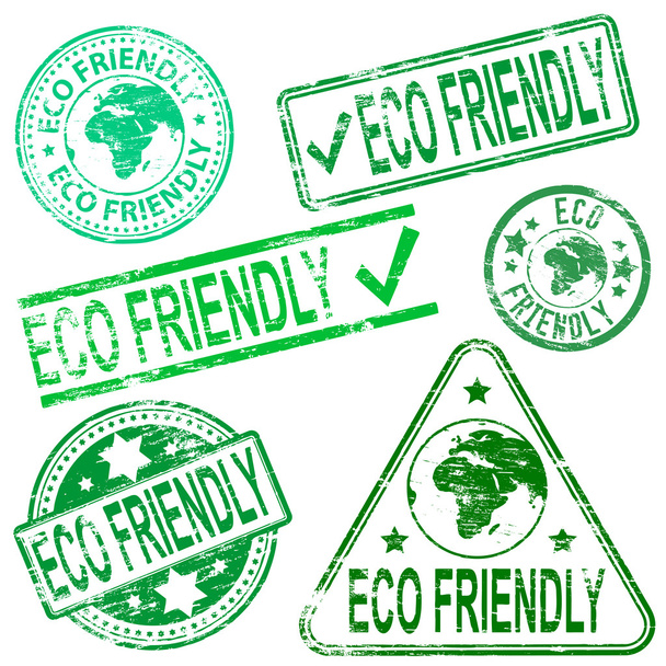Eco Friendly Stamps - Vector, Image