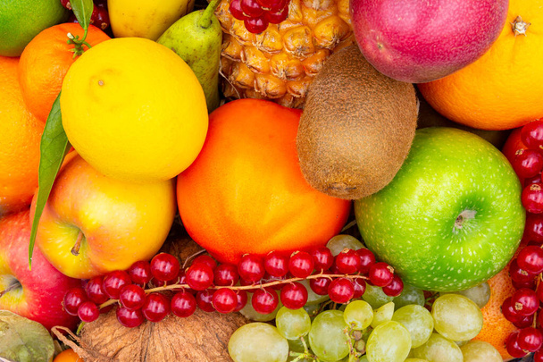 Fresh fruits assortment background concept - Photo, Image
