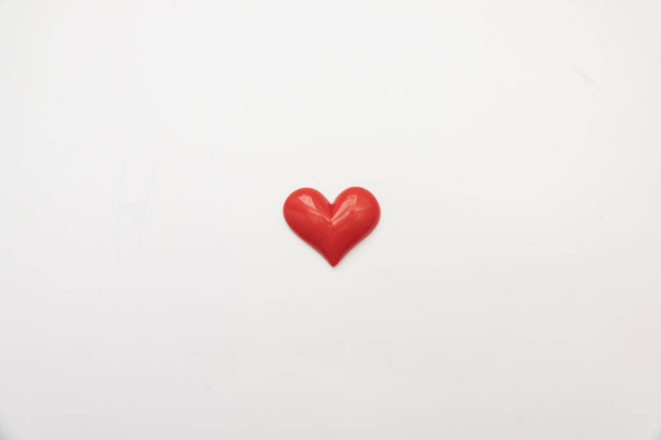 Valentines day red heart Holidays card - Foto, imagen