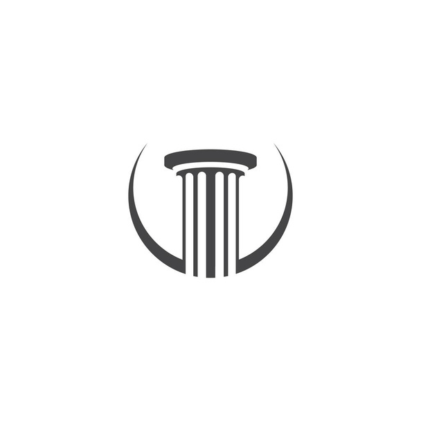 Sütun Logosu Şablonu. Sütun Vektörü illüstrasyon Tasarımı - Vektör, Görsel
