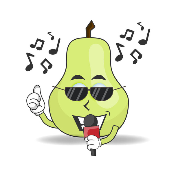 The Guava mascot character is singing. - Vektori, kuva