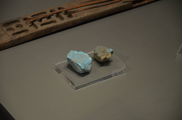 Tentoonstelling van mummies, artefacten en Egyptische vondsten in het Egyptisch Museum van Turijn - Foto, afbeelding