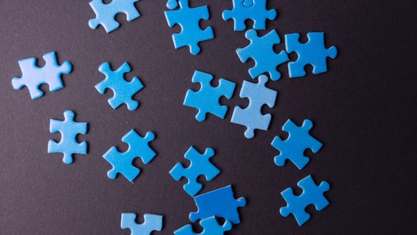 puzzles azuis, texturas e fundo - Foto, Imagem