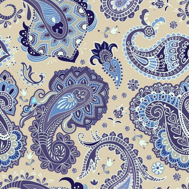 seamless pattern with paisley ornament. vector illustration - Фото, зображення