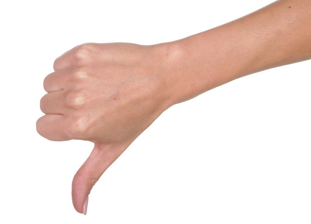 Великі пальці вниз негативний знак
 - Фото, зображення