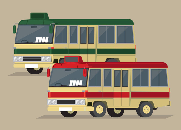 Illustration vectorielle du minibus vintage Hong Kong - Vecteur, image