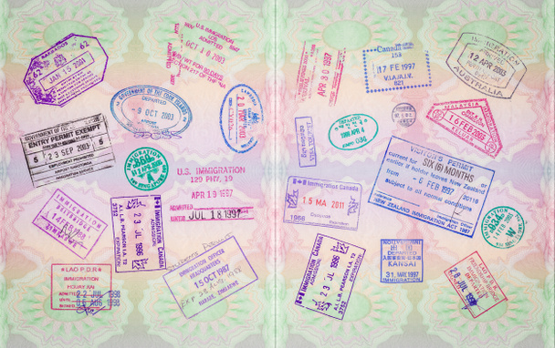 Sellos de pasaporte retro
 - Foto, Imagen