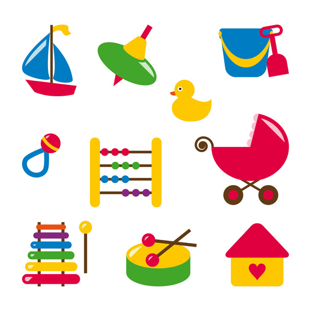 Baby toys - Vector, Image