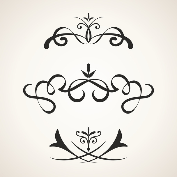 Calligraphic design elements. - Vector, Image