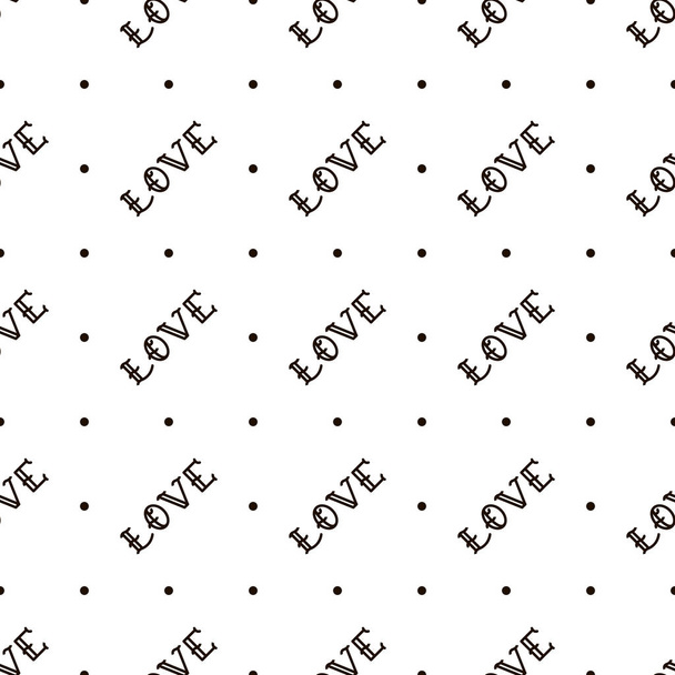  A felirat szerelem zökkenőmentes minta - Vektor, kép