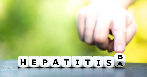 Symboli rokotteelle hepatiitti A:ta ja hepatiitti B:tä vastaan". - Valokuva, kuva