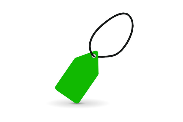 Realestichny etiqueta precio verde, etiqueta, vector de ilustración
 - Vector, imagen