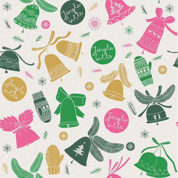 Festive Christmas seamless pattern - Vector, Image