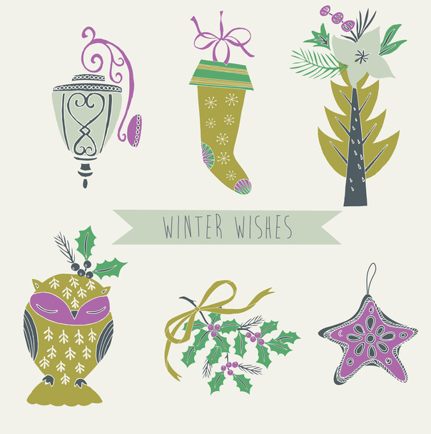 Winter Wishes - Vector, Image