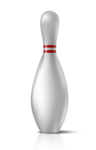 3d realistic vector bowling icon isolated on white background. - Vetor, Imagem