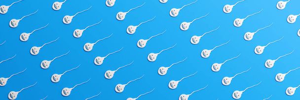 Sweet little smiling sperm background 3D illustration - Foto, immagini