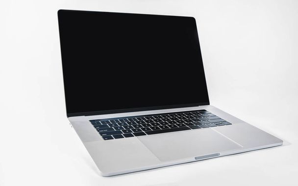 close up. modern laptop on a white background. - Foto, Bild