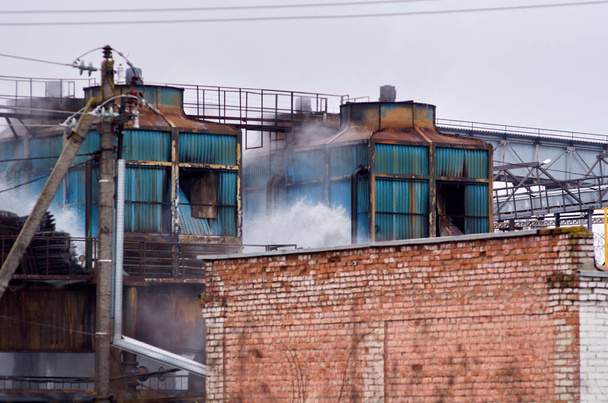 Raffinerie de sucre travaille à pleine capacité en hiver - Photo, image