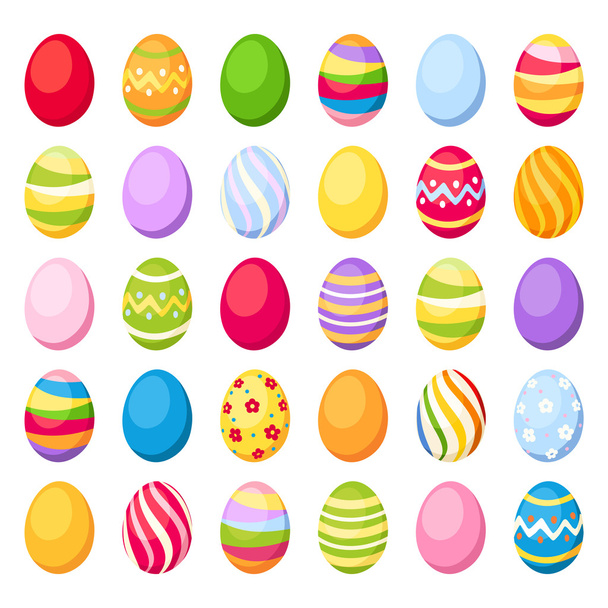 Húsvét színes tojások. vektoros illusztráció. - Vektor, kép