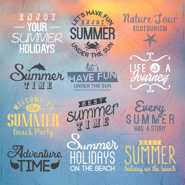 Background with labels for summer design. - Vecteur, image