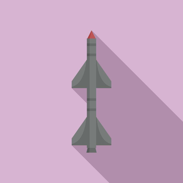 Missile destruction icon, flat style - Vecteur, image
