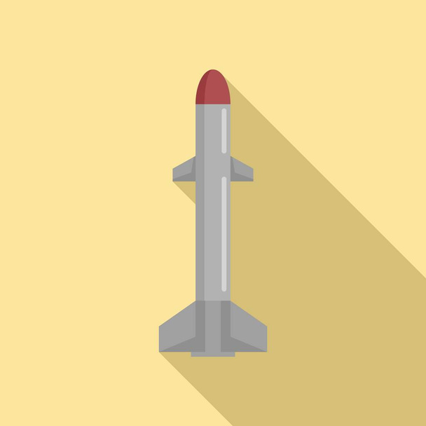 Missile urban icon, flat style - Vektor, Bild