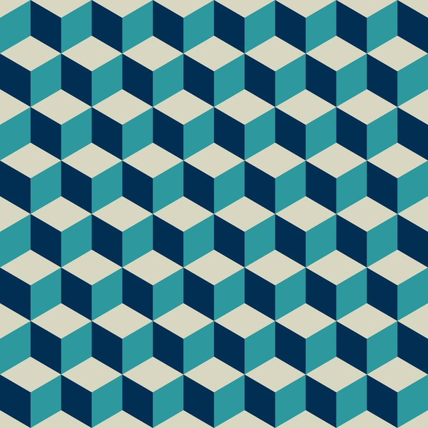 Безшовний візерунок - абстрактні різнокольорові геометричні кубики. Ідеальне поєднання кольорів фону
. - Вектор, зображення