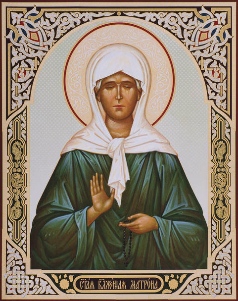 Ορθόδοξη εικόνα της Παναγίας της Ματρώνας. - Φωτογραφία, εικόνα