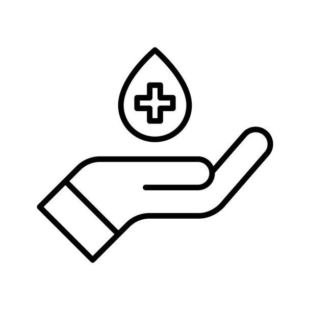 Bloeddonatie Ikoon vectorbeeld. Kan gebruikt worden voor medisch gebruik. Geschikt voor mobiele apps, webapps en printmedia. - Vector, afbeelding