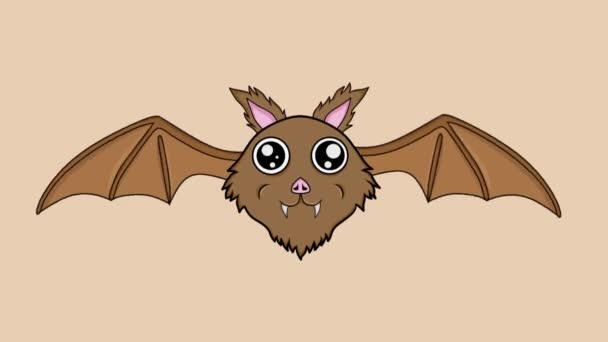2-dimensional animated video of a bat in flight - Footage, Video