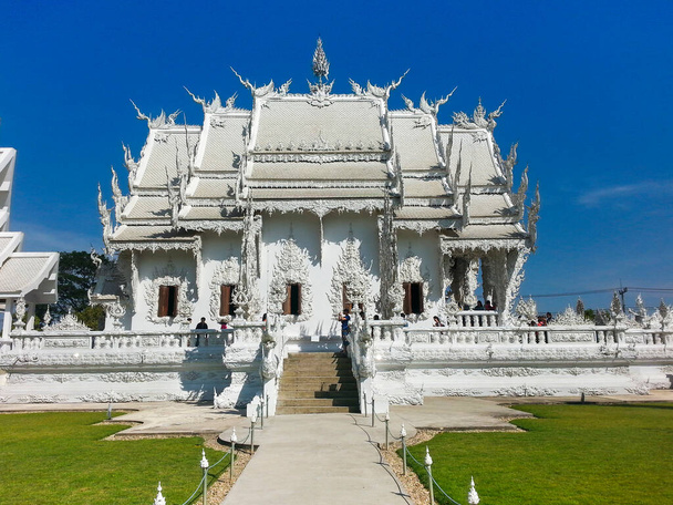 ワット栄クン、ホワイト寺として知られる。タイのチェンライ - 写真・画像