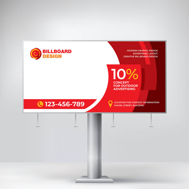 Billboard design, een modern Billboard voor het plaatsen van reclame-informatie - Vector, afbeelding