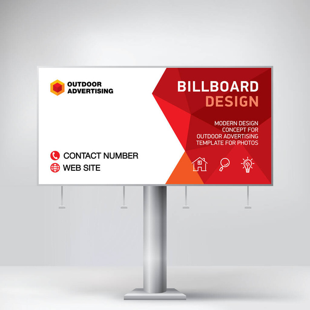 Billboard design, uma Billboard moderna para colocar informações de publicidade - Vetor, Imagem