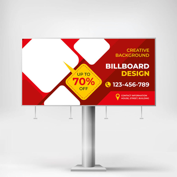 Billboard design, un panneau d'affichage moderne pour placer des informations publicitaires - Vecteur, image