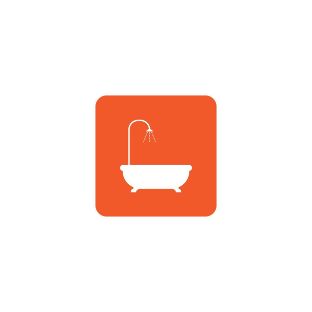 Fürdőkád ikon trendi design sablon, illusztráció logó vektor - Vektor, kép