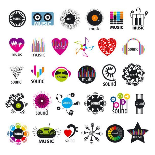 mayor colección de logos vectoriales música y sonidos
  - Vector, imagen