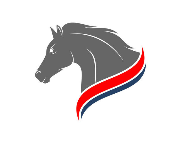 Silueta siluety hlavy koně ilustrační logo - Vektor, obrázek