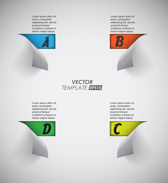 Template of abstract shapes for text - Vettoriali, immagini