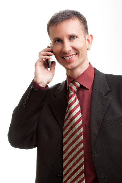 Happy businessman calling - Foto, Imagem