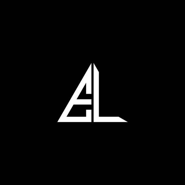 E L письмо логотип абстрактный дизайн на черном фоне цвета, el монограмма - Вектор,изображение