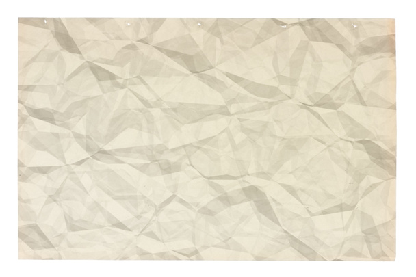 vecchia carta sgualcita bianca con copyspace isolato su sfondo bianco - Foto, immagini