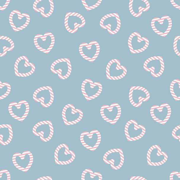 Seamless pattern with hearts . Vector illustration. Valentine's Day. - Vektör, Görsel