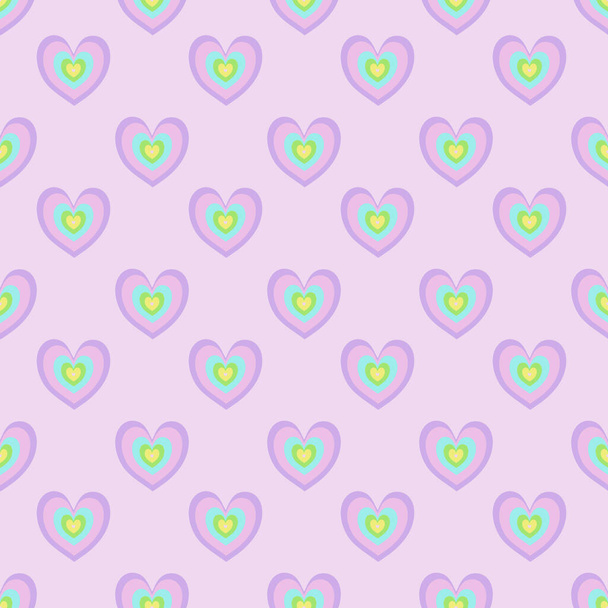 Seamless pattern with hearts . Vector illustration. Valentine's Day. - Vektori, kuva