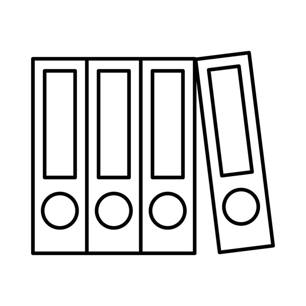 office binders icon, line style - Vector, Image