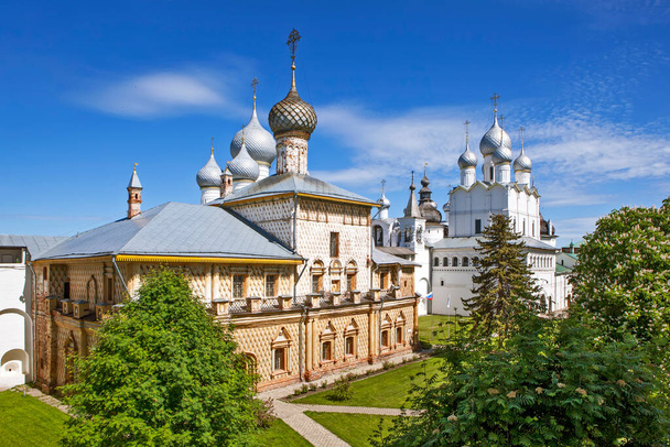 Rostov Kremlin 'deki Varsayım Katedrali. Rostov. Rusya - Fotoğraf, Görsel