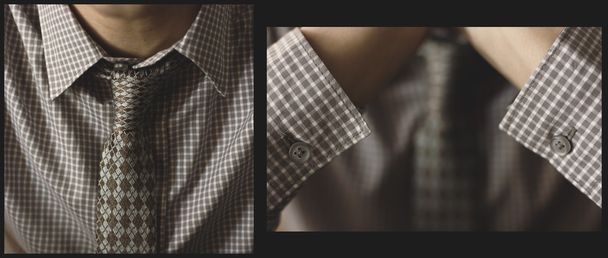 Hombre de negocios con camisa gris y corbata
 - Foto, imagen