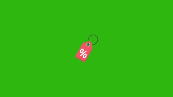 Preço Tag ícone animation.can ser usado como vídeo para o seu projeto e explainer video.isolated no fundo verde.. - Filmagem, Vídeo