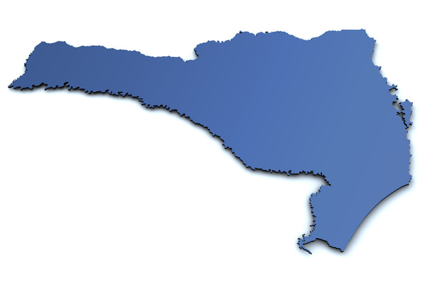 Mapa stanu santa catarina - Brazylia - Zdjęcie, obraz